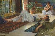 Ferdinand Max Bredt Leisure of the odalisque oil painting on canvas
